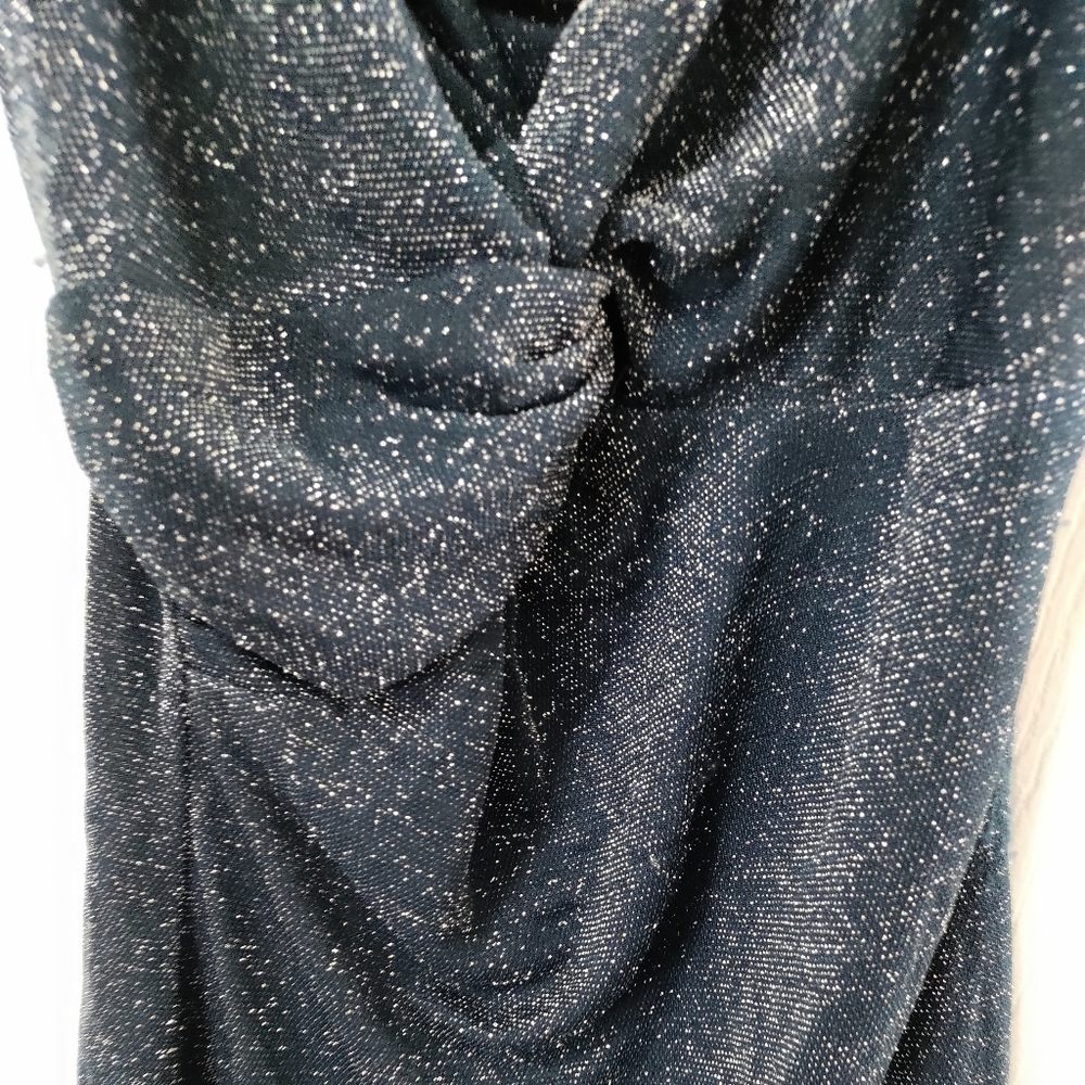 Blue shimmering mini dress